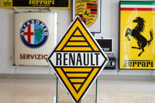 1950s Renault official vintage and large genuine shield sign