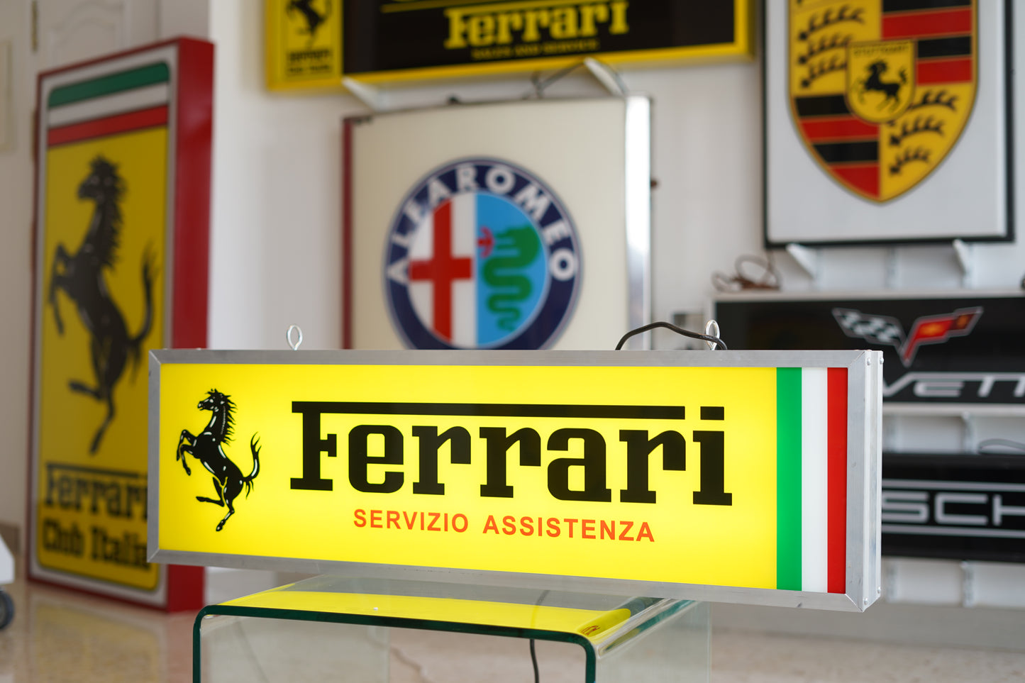 1980s Ferrari Servizio Assistenza official dealership limited edition sign