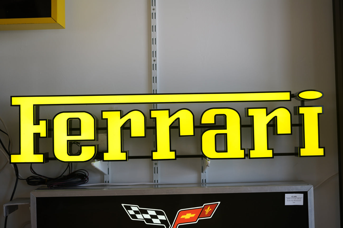 2015 Ferrari lettering illuminated sign
