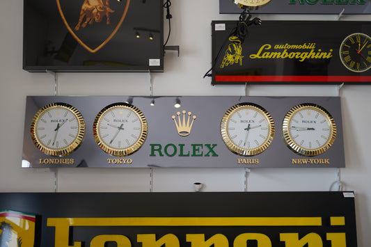 2000s Rolex official 4 time zone dealer illuminated sign