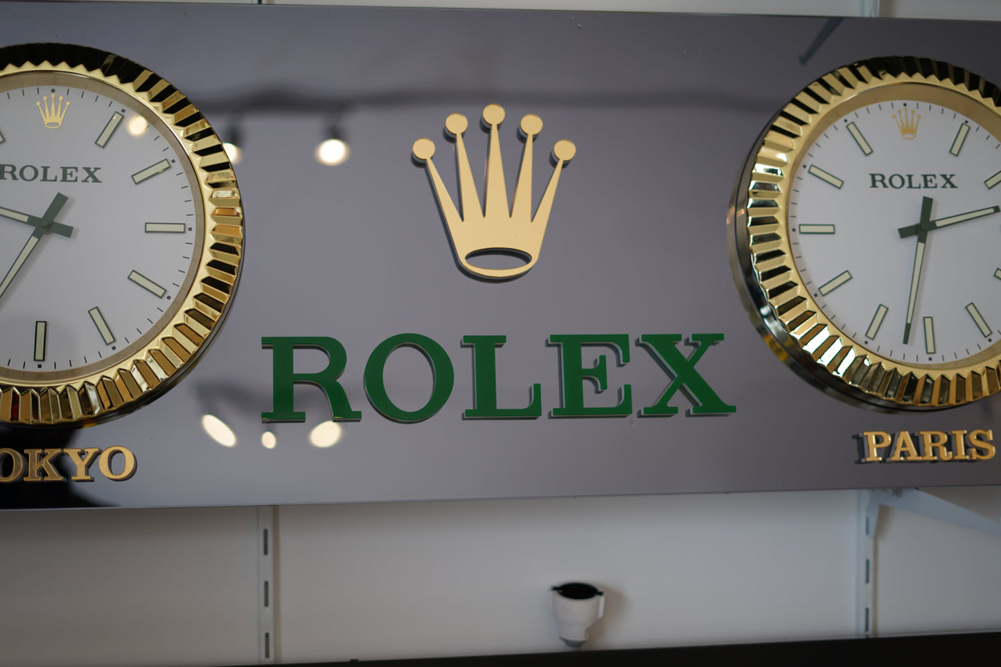 2000s Rolex official 4 time zone dealer illuminated sign