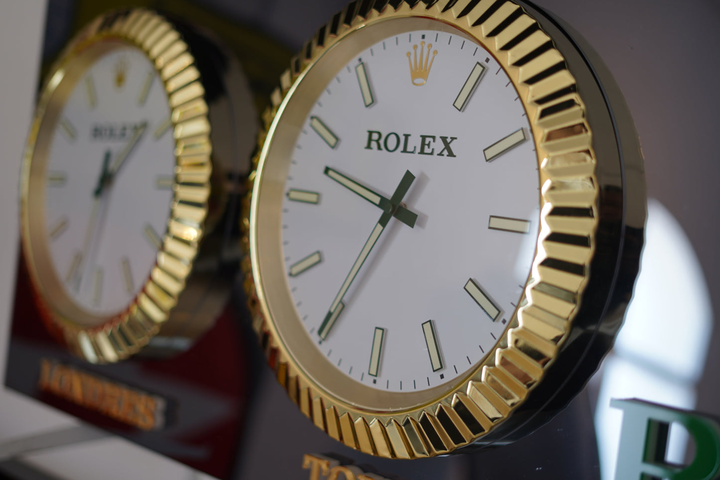 2000s Rolex official 4 time zone dealer illuminated sign