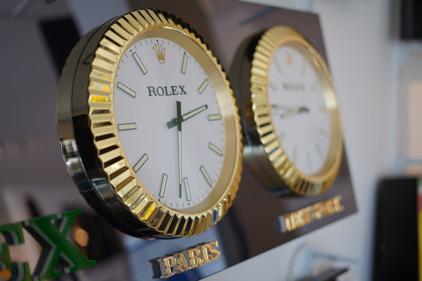 2000s Rolex official 4 time zone dealer illuminated sign
