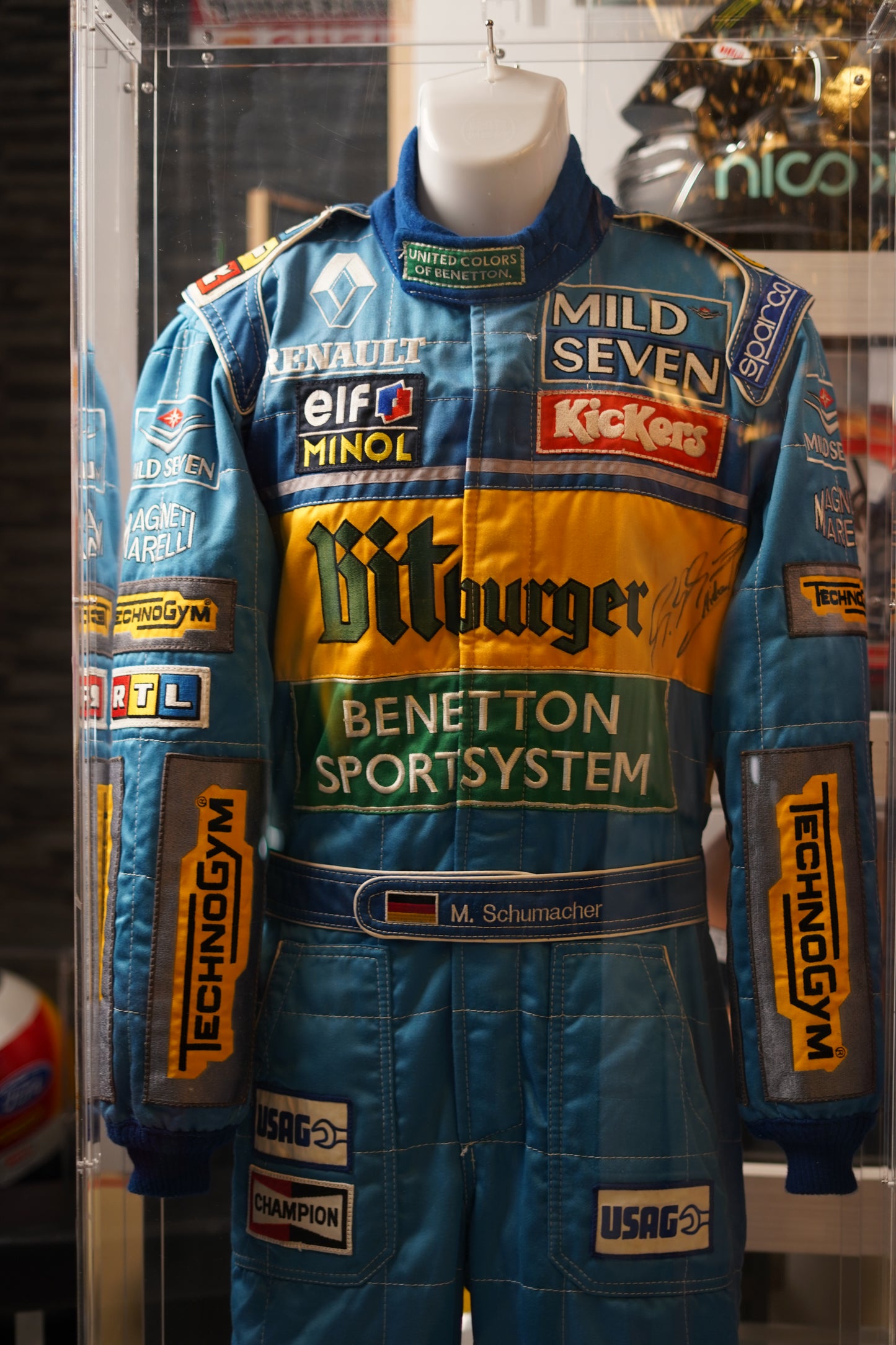 1995 Michael Schumacher Race Used Suit – Benetton F1, Pacific Grand Prix, Signed