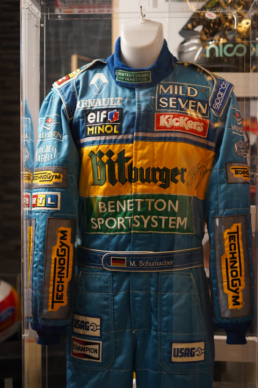 1995 Michael Schumacher Race Used Suit – Benetton F1, Pacific Grand Prix, Signed