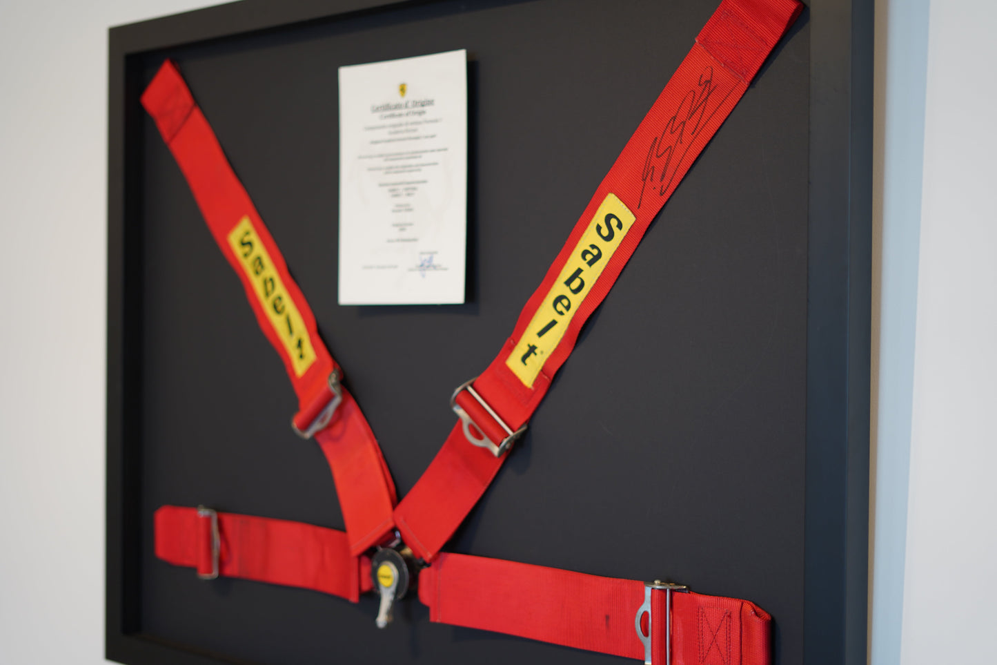 2003 Ferrari F2003 Sabelt Harness Signed by Michael Schumacher