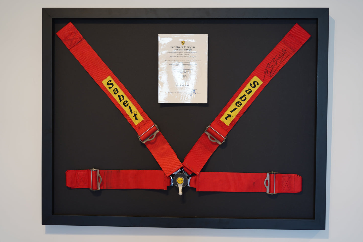 2003 Ferrari F2003 Sabelt Harness Signed by Michael Schumacher