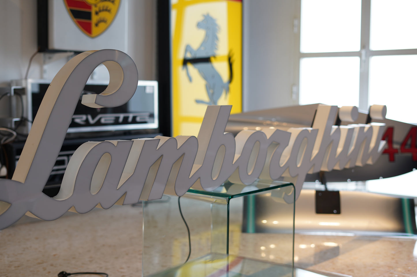 2000s Lamborghini VERY LARGE dealership illuminated sign