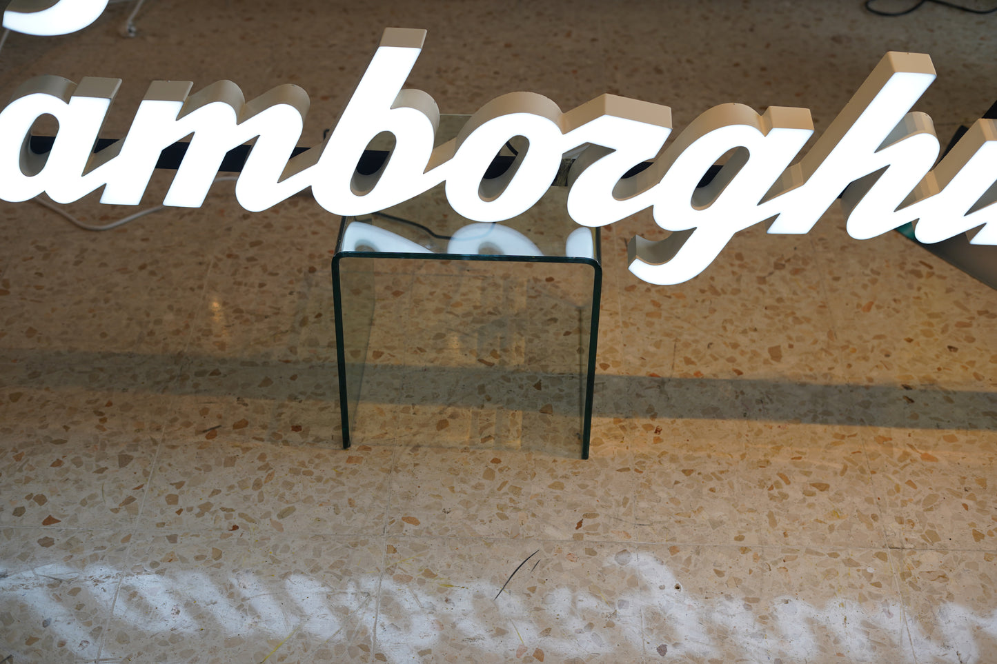 2000s Lamborghini VERY LARGE dealership illuminated sign