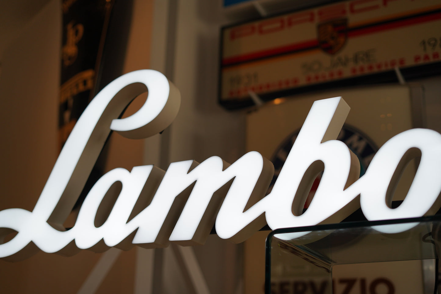 2000s Lamborghini VERY LARGE dealership illuminated sign