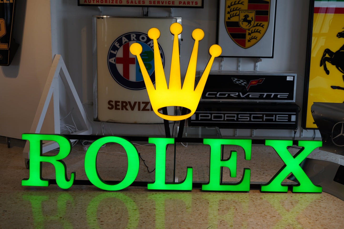 2000s Rolex official dealer illuminated sign