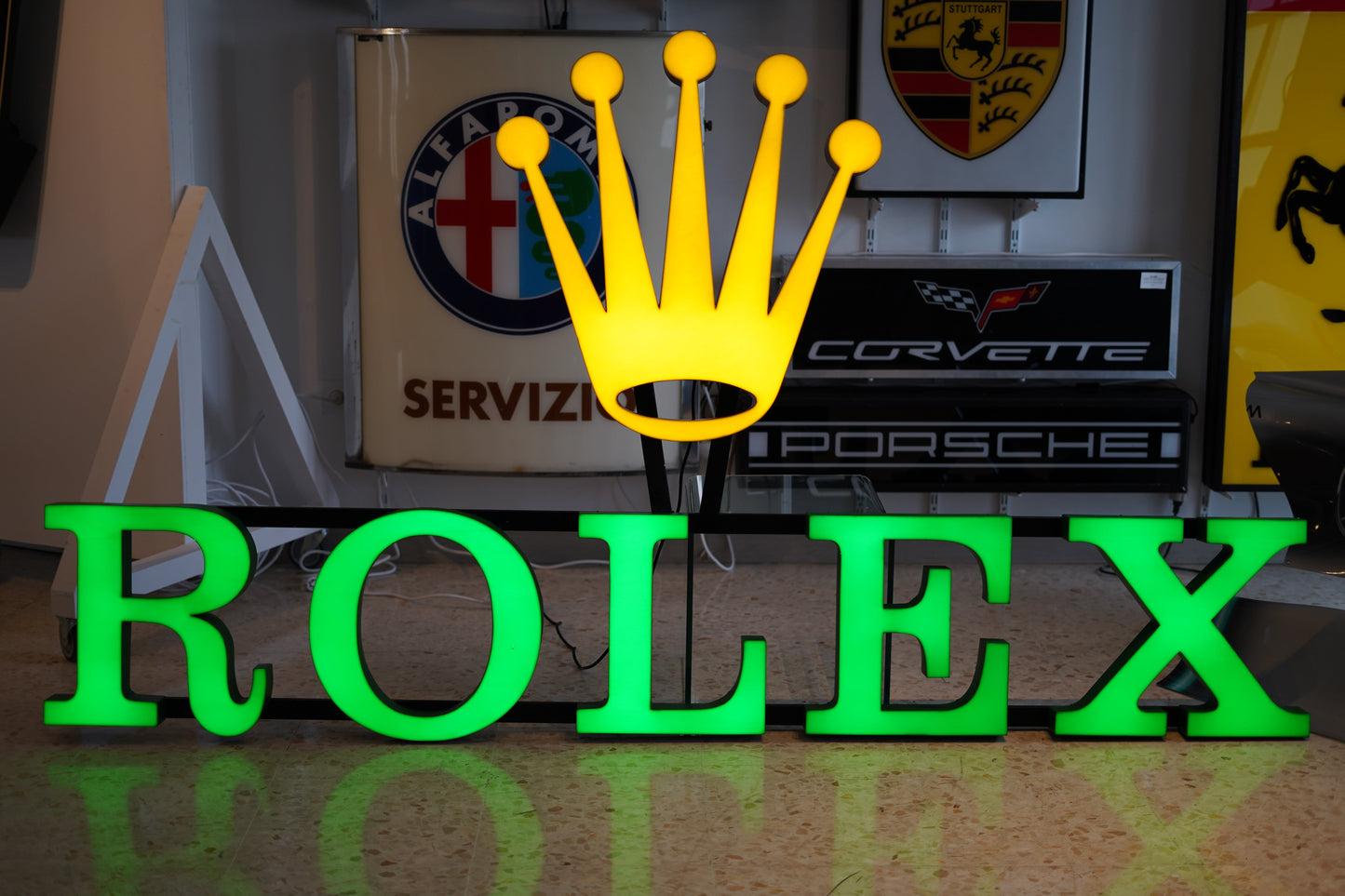 2000s Rolex official dealer illuminated sign