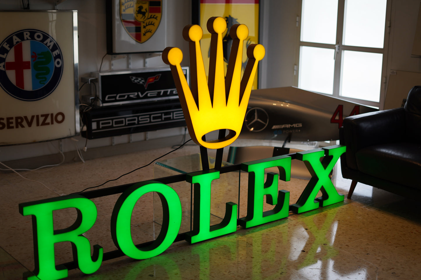 2000s Rolex official dealer illuminated sign