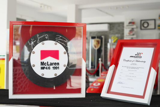 1991 Ayrton Senna McLaren MP4/6 Brake disk signed