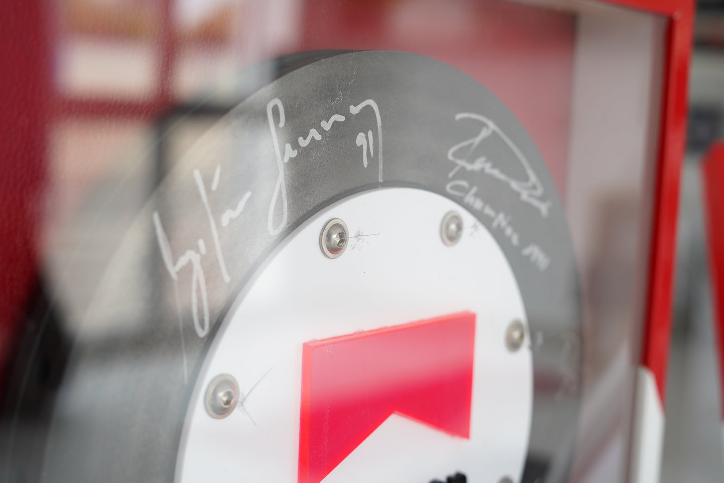 1991 Ayrton Senna McLaren MP4/6 Brake disk signed