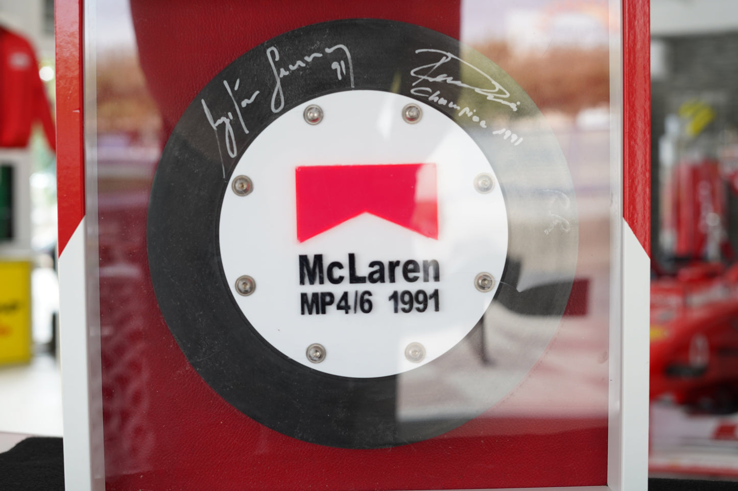 1991 Ayrton Senna McLaren MP4/6 Brake disk signed