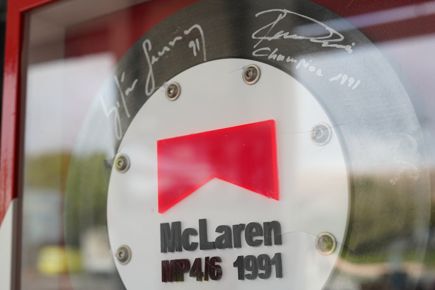 1991 Ayrton Senna McLaren MP4/6 Brake disk signed