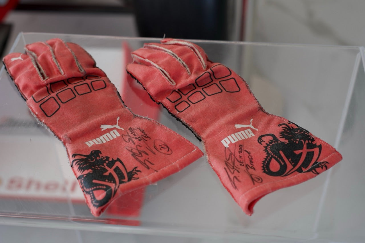 2012 Michael Schumacher PUMA Brazil GP signed gloves