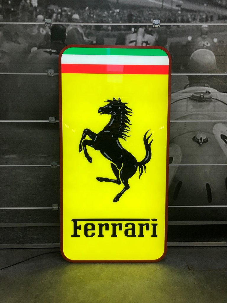 2015 Ferrari XXL official illuminated sign used by Ferrari for 3 auto show