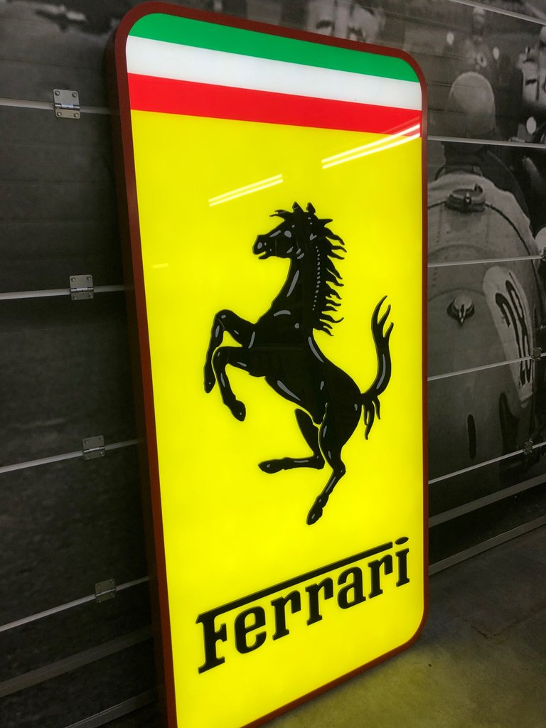 2015 Ferrari XXL official illuminated sign used by Ferrari for 3 auto show