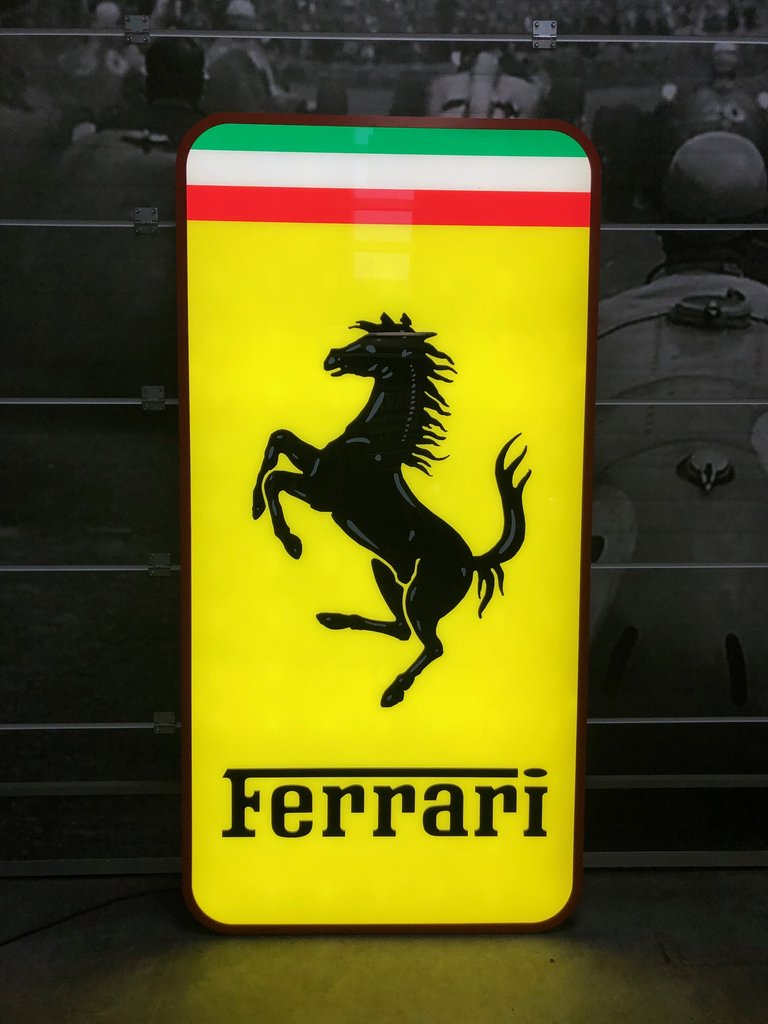2015 Ferrari XXL official illuminated sign used by Ferrari for 3 auto show