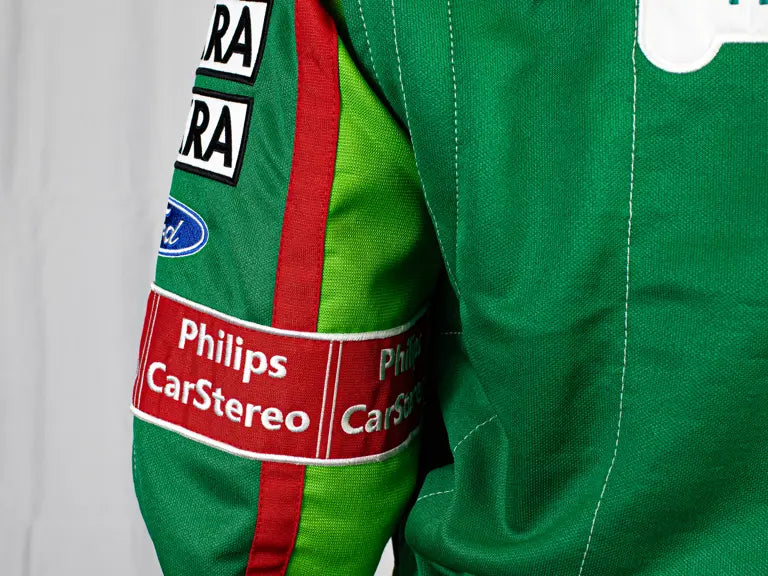 1991 Michael Schumacher Jordan Grand Prix Racing Formula 1 Stand 21 Replica Racing Suit and Cap