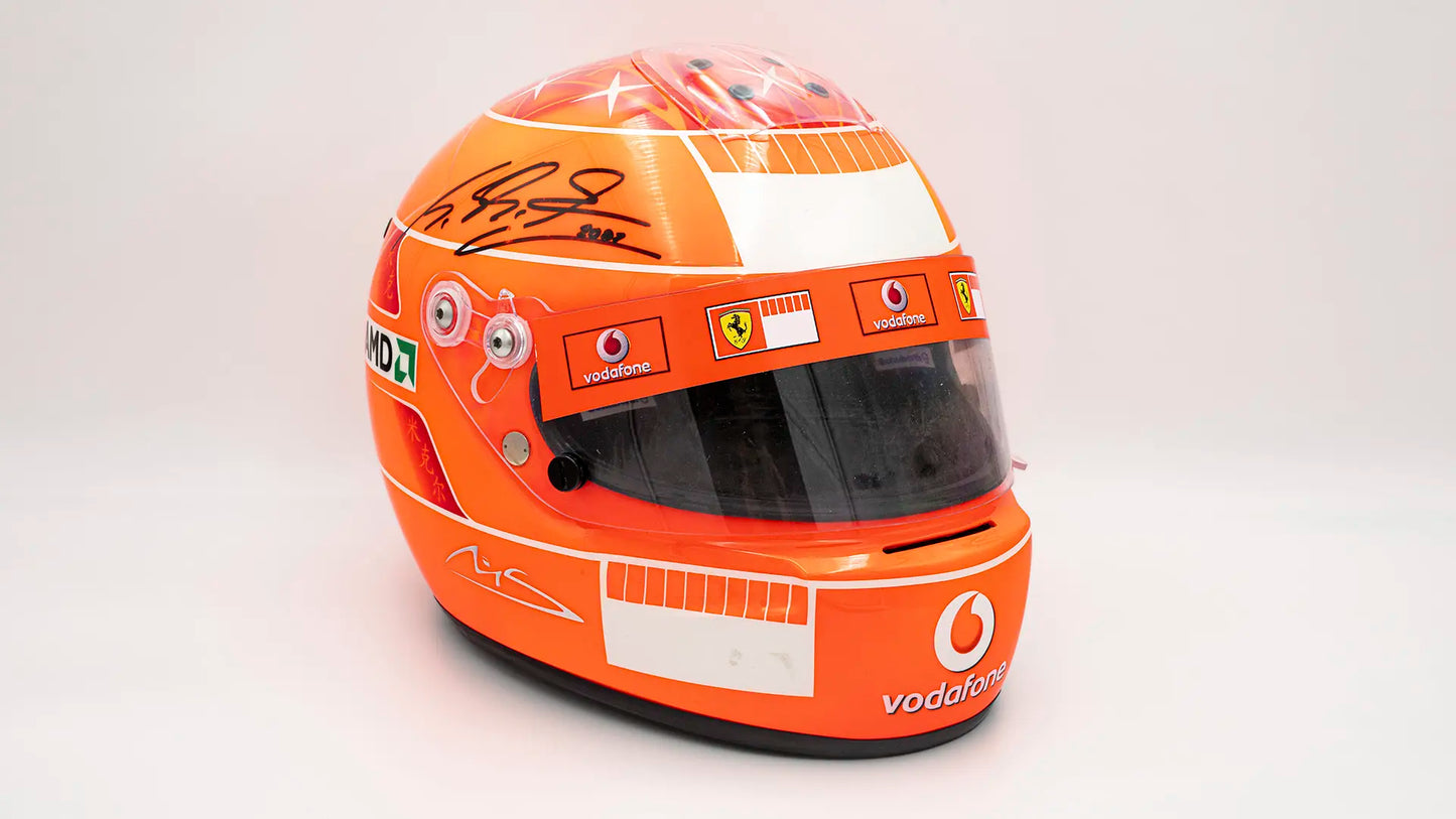 2007 Michael Schumacher Scuderia Ferrari Schuberth Signed Q2 Kart Helmet