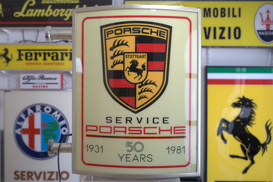 2000s Porsche 50 Jahre Anniversary Double-sided Illuminated Sign